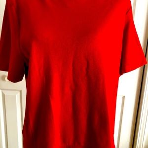 Red Talbots Scalloped Short Sleeved Knit Top 3 for $60